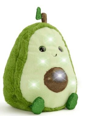FAO Schwarz Plush Avocado Toy - Green, Light Green, Brown
